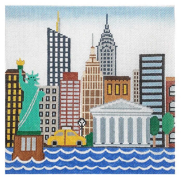 NYC Painted Canvas Vallerie Needlepoint Gallery - 1
