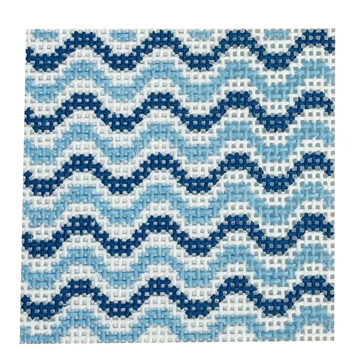 Ocean Blue Mini Square Painted Canvas Initial K Studio - 1