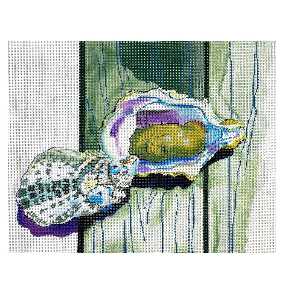 On the Half Shell Oysters on Deck Painted Canvas The Collection Designs - 1