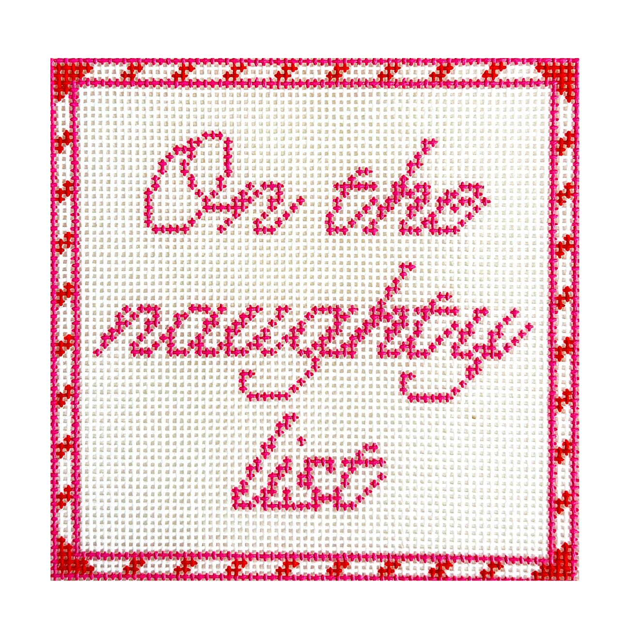 On the Naughty List Painted Canvas Stitching with Stacey - 1