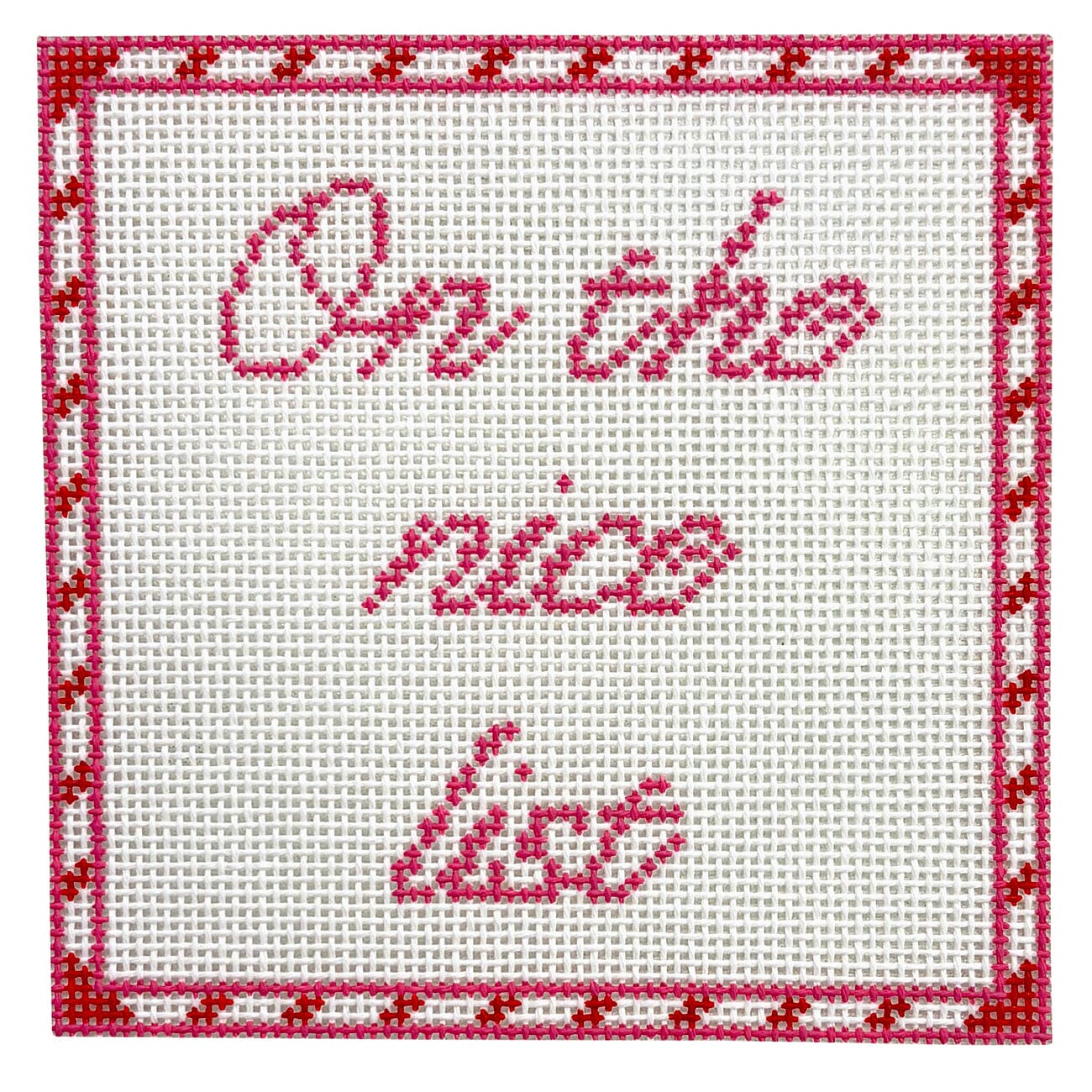 On the Nice List Painted Canvas Stitching with Stacey - 1