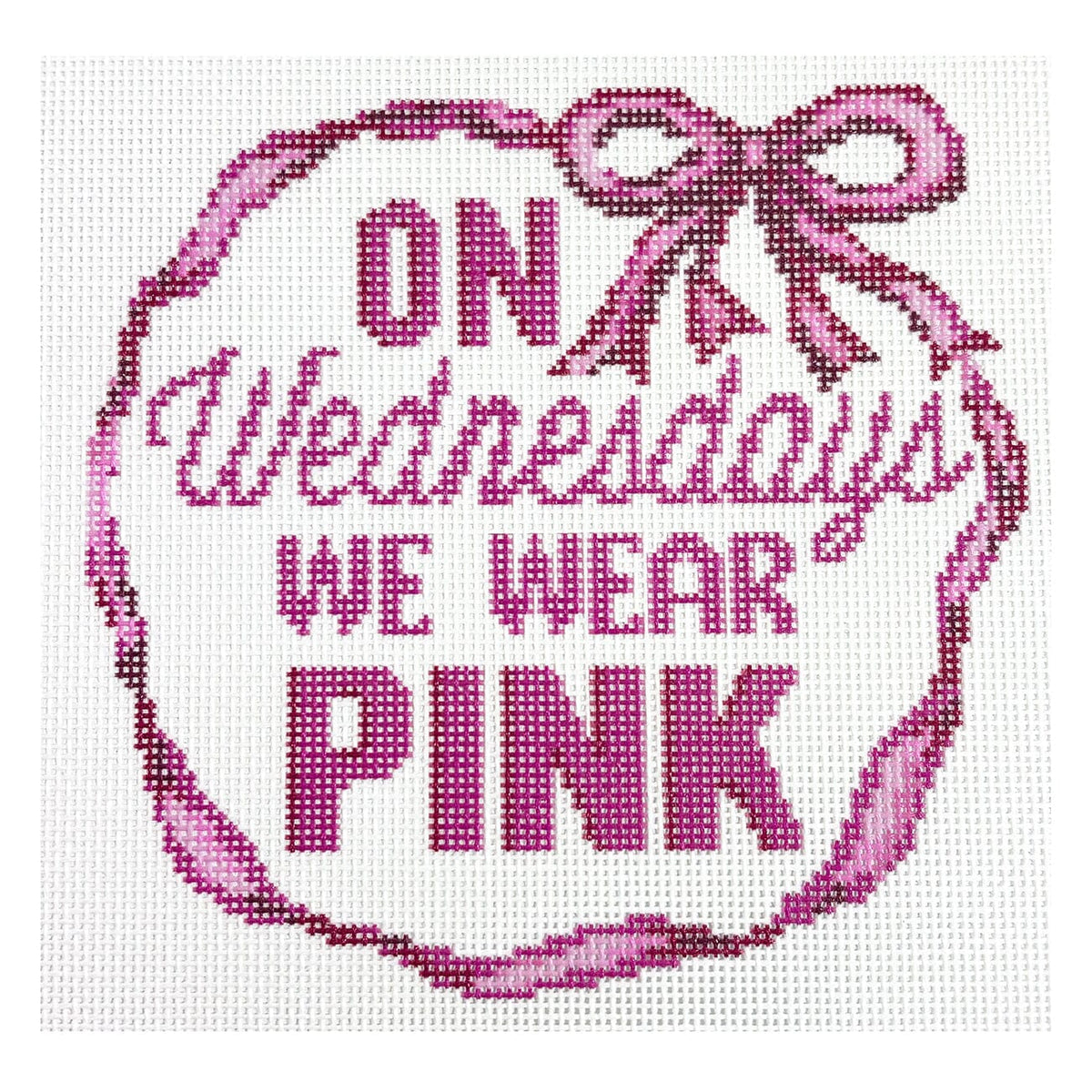 On Wednesdays We Wear Pink Printed Canvas The Gingham Stitchery - 1
