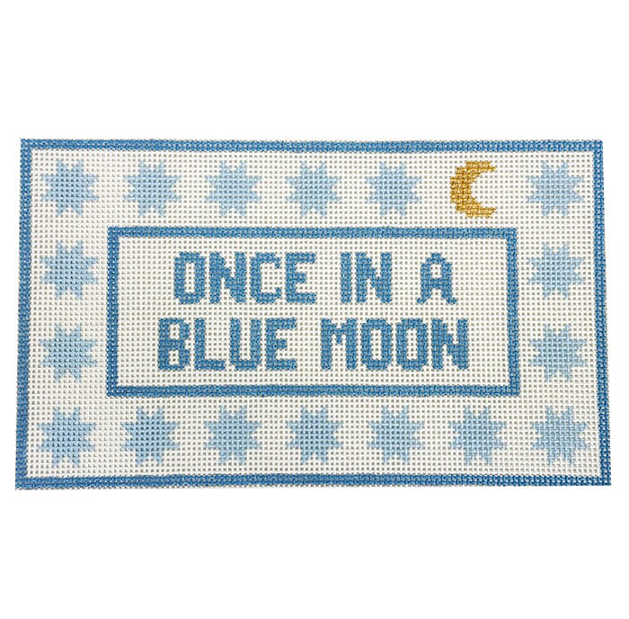 Once in a Blue Moon Painted Canvas Goodpoint Needlepoint