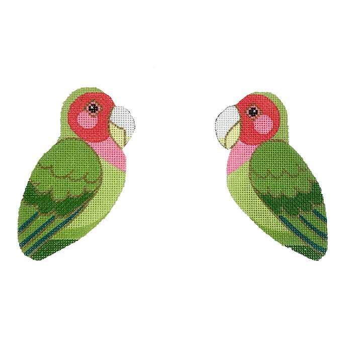 Orange Headed Hummingbird 2 Sided Clip On Painted Canvas Labors of Love Needlepoint - 1
