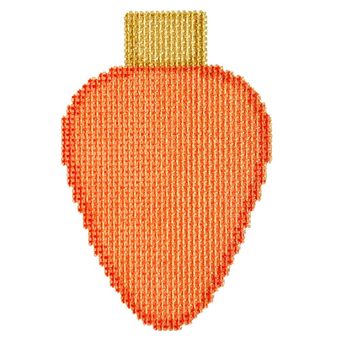 Orange Lightbulb Printed Canvas Needlepoint To Go