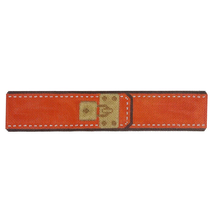 Orange Lock Bracelet Painted Canvas Rachel Donley