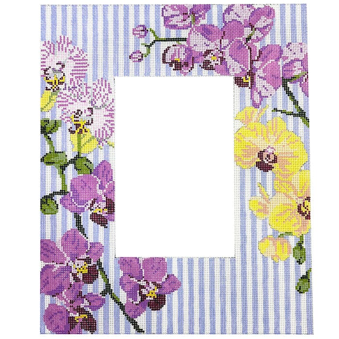 Orchid Frame Painted Canvas The Gingham Stitchery - 1