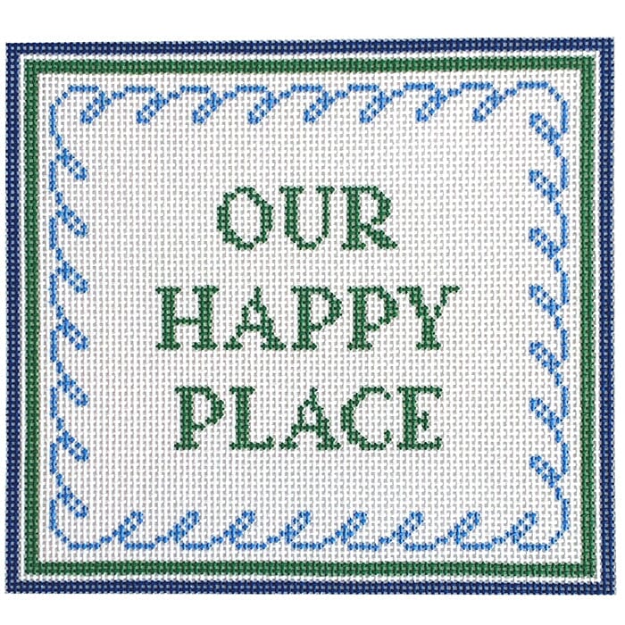 Our Happy Place Painted Canvas Goodpoint Needlepoint - 1