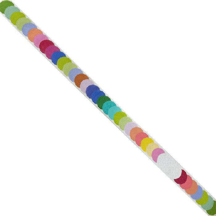 Overlapping Circles Color Bag Strap Painted Canvas Elizabeth Crane Swartz Designs - 1