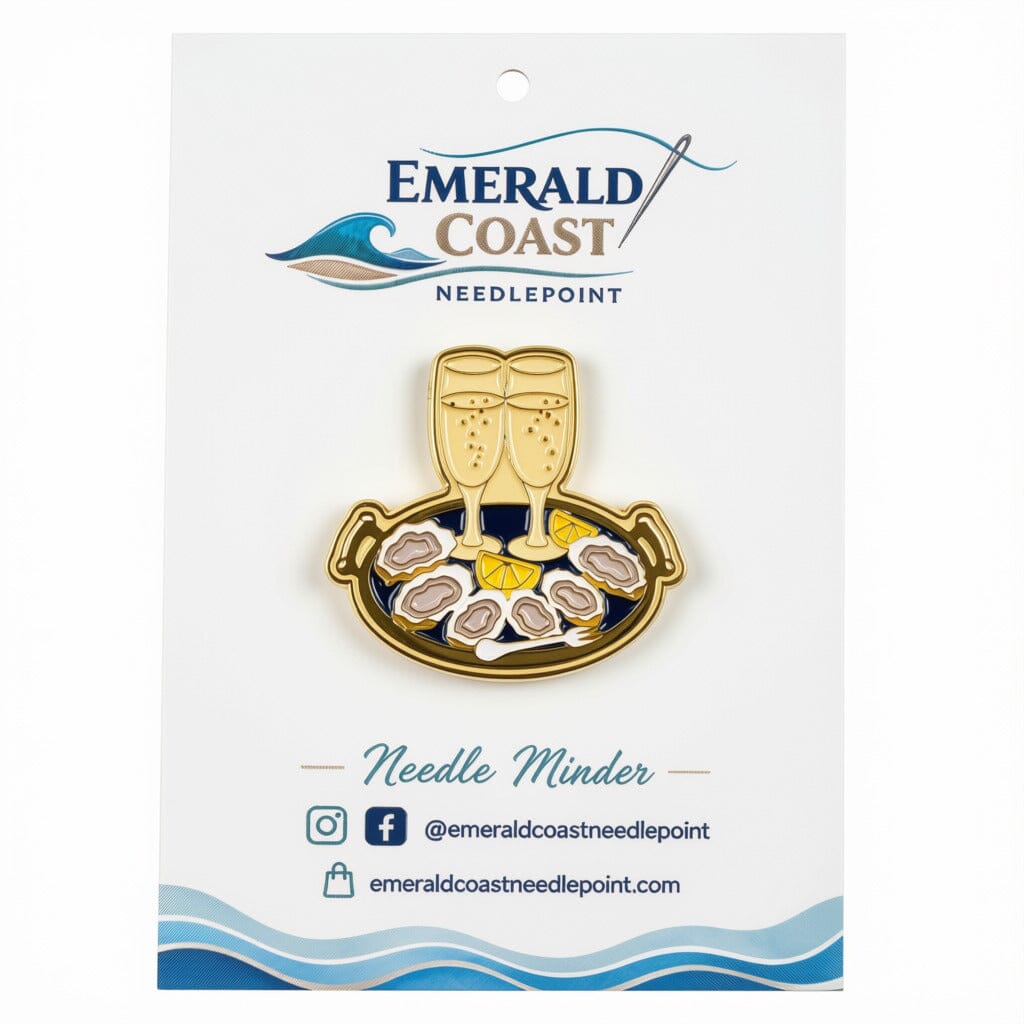 Oyster Hour Needle Minder Accessories Emerald Coast Needlepoint - 1