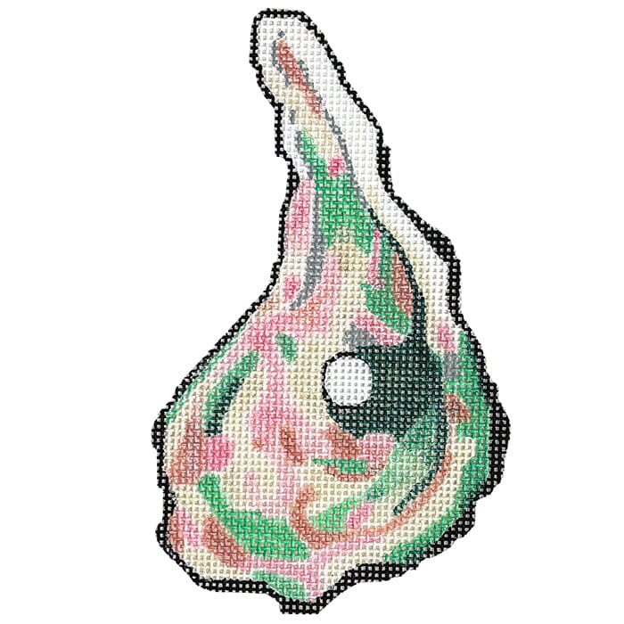 Oyster Shell with Pearl Atlantic Blue Canvas - 1