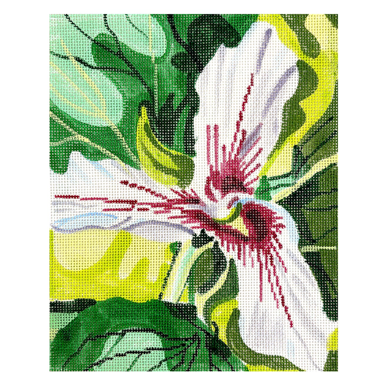 Painted Trillium 8x10 Painted Canvas Jean Smith - 1
