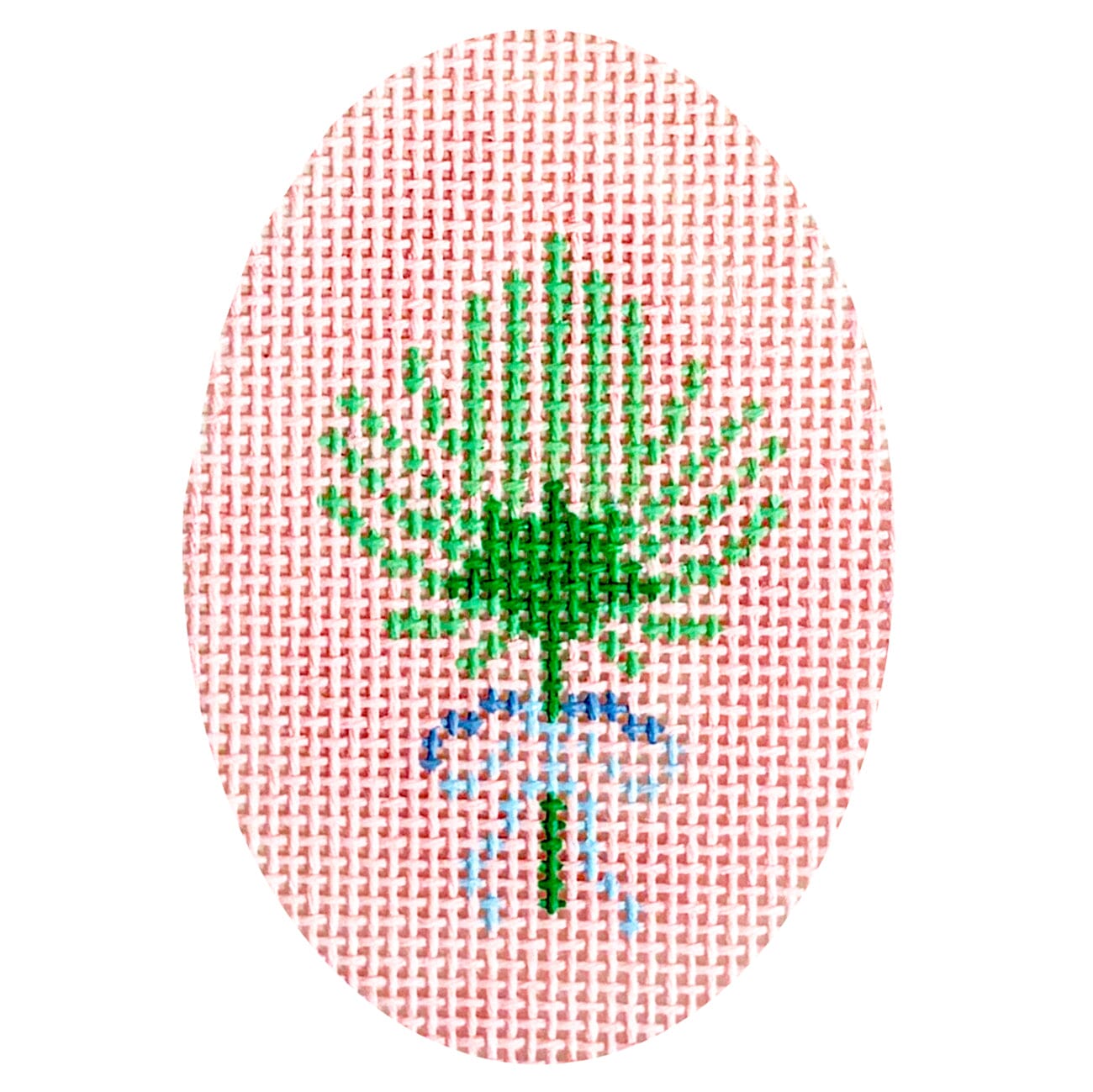 Palm Leaf Egg Painted Canvas Camilla Moss - 1