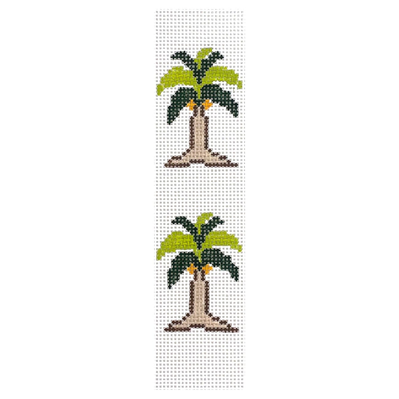 Palm Tree Pair Bookmark Painted Canvas J. Child Designs - 1