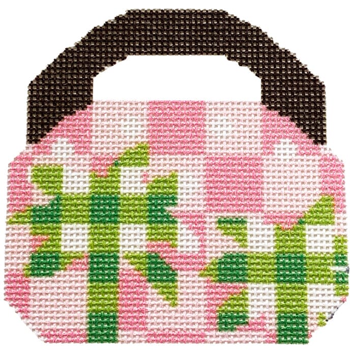 Palms Bermuda Bag Printed Canvas Two Sisters Needlepoint