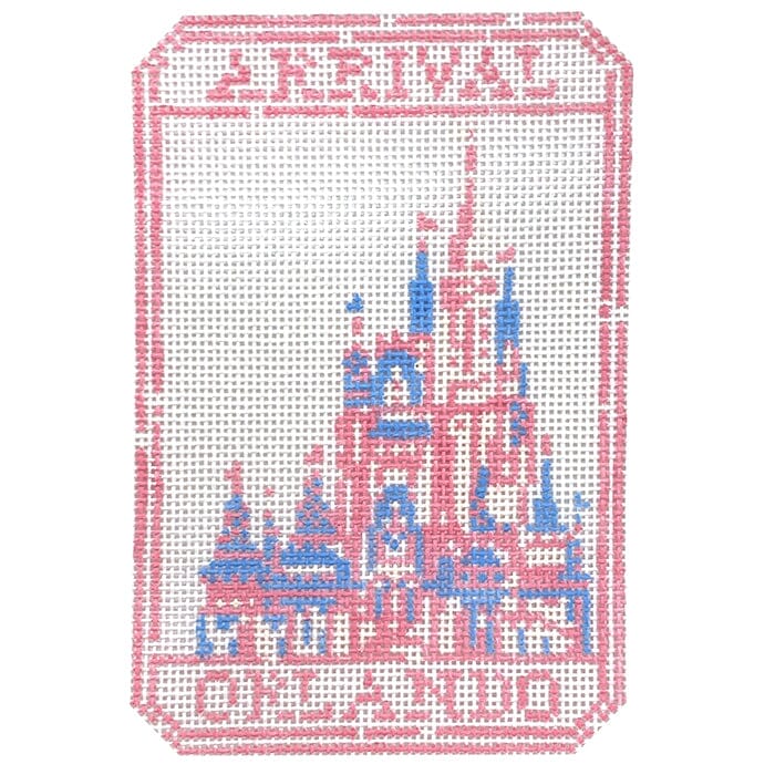 Passport Stamp Orlando Painted Canvas Audrey Wu Designs - 1