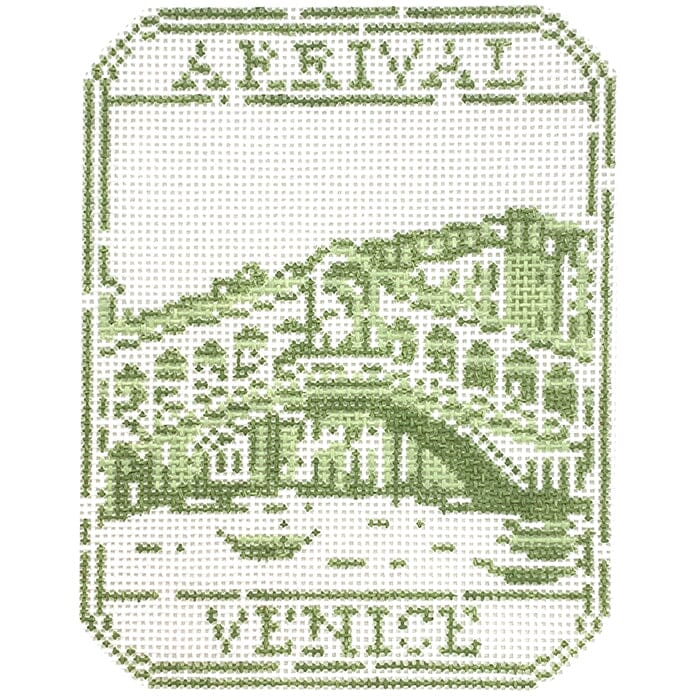 Passport Stamp Venice Painted Canvas Audrey Wu Designs - 1