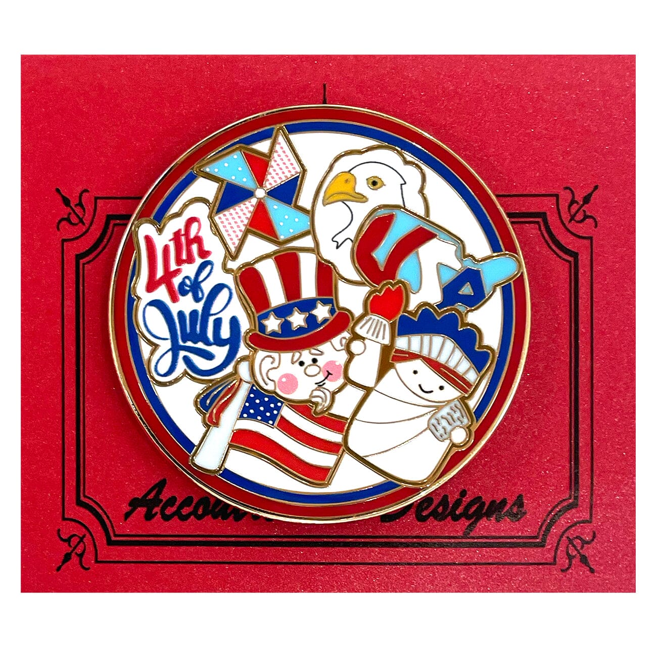 Patriotic Cookie Plate Needleminder Accessories Accoutrement Designs - 1