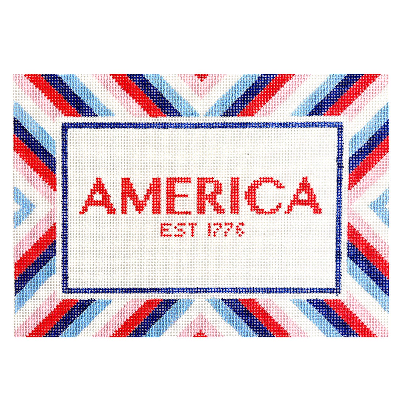 Patriotic Tray Painted Canvas Initial K Studio - 1