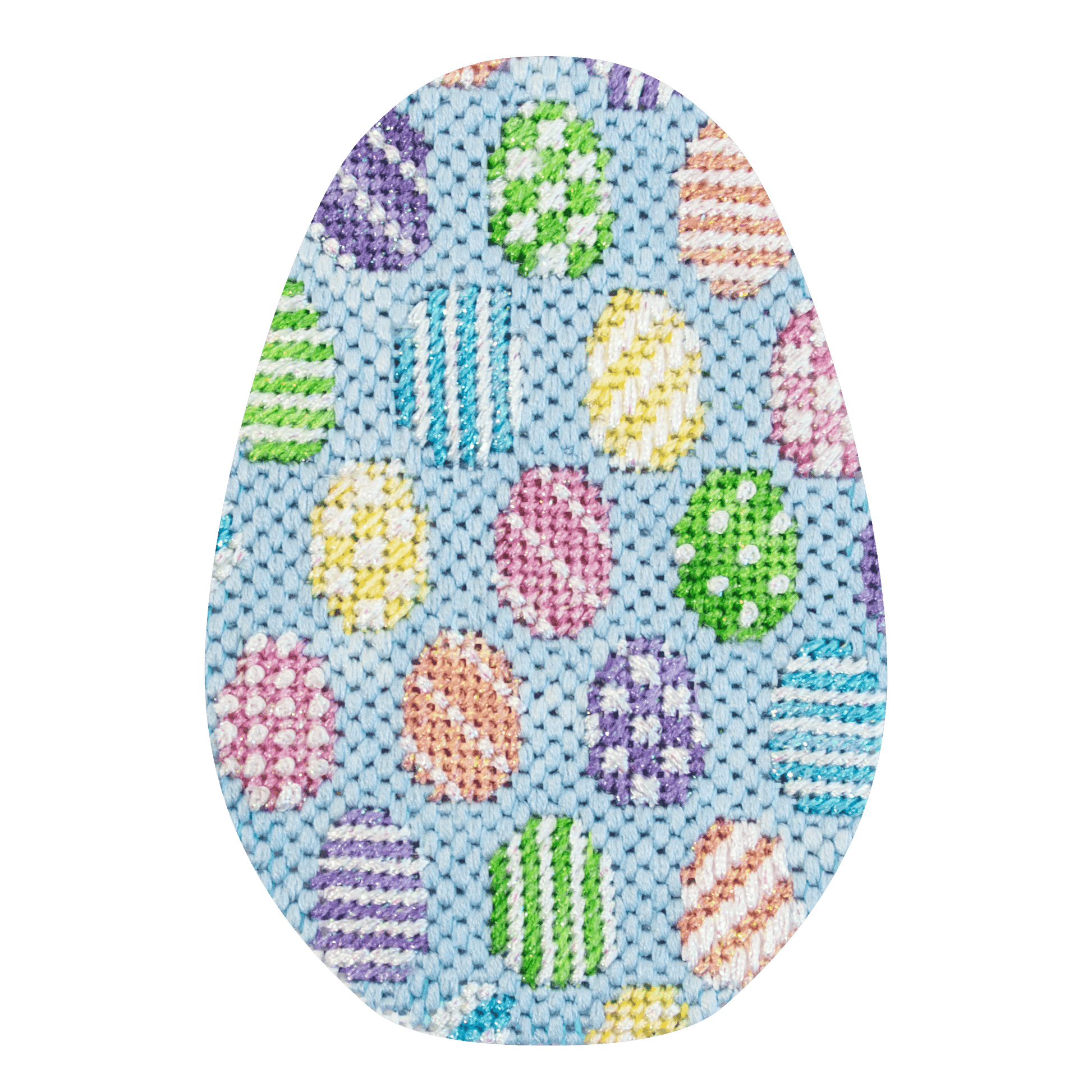 Patterned Eggs Egg with Stitch Guide Painted Canvas Associated Talents 