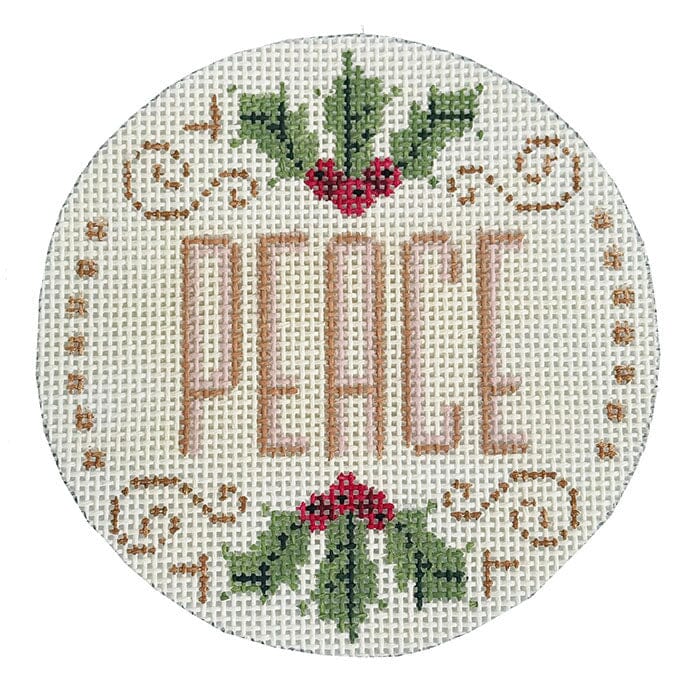 Peace with Holly Painted Canvas Alice Peterson Company