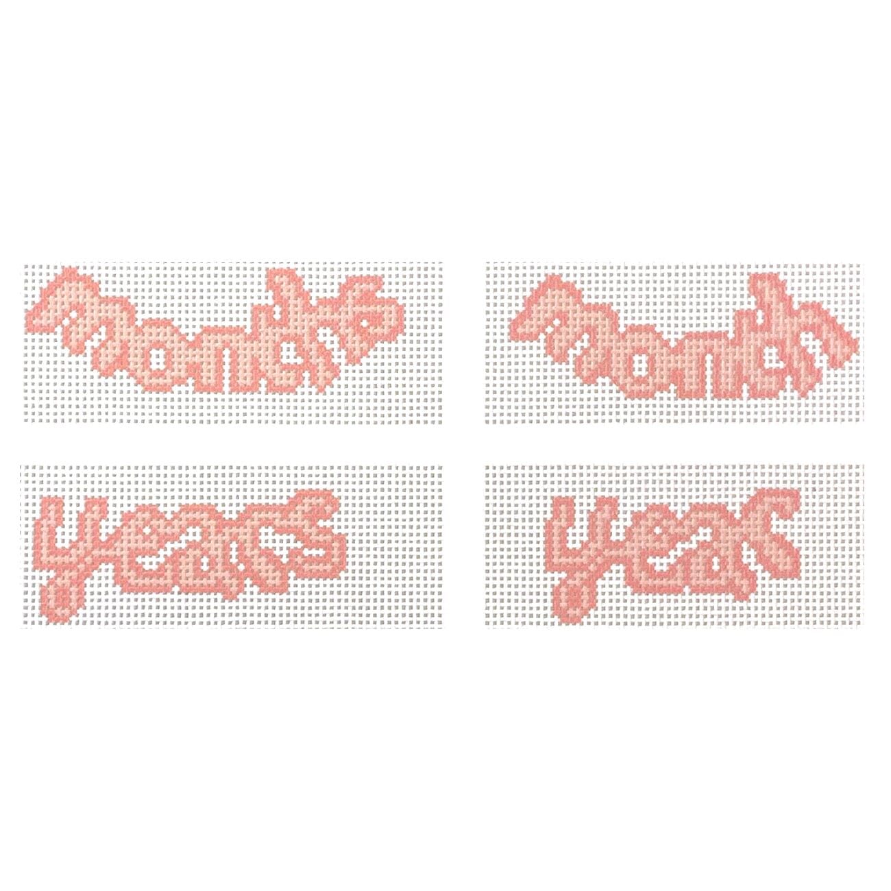 Peach Icing Milestone Set Painted Canvas KCN Designers - 1
