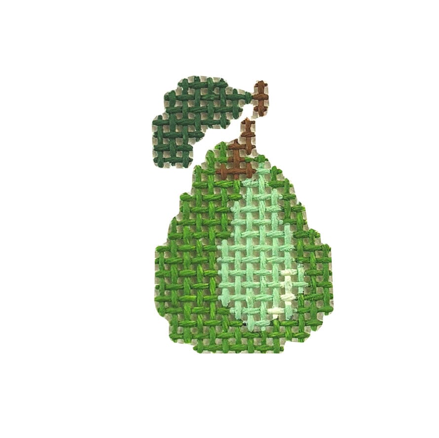 Pear Mini Painted Canvas Meg Francez Needlepoint