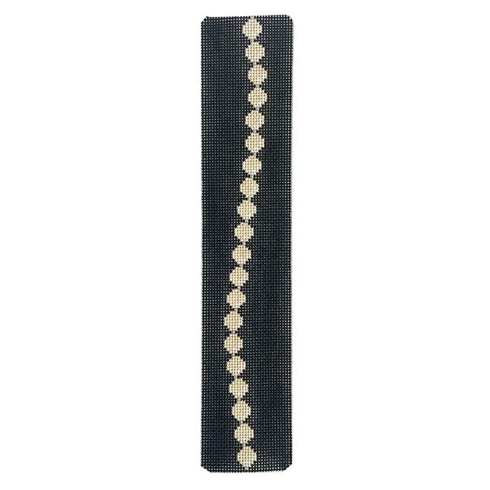 Pearl Bracelet on Black Painted Canvas Rachel Donley - 1