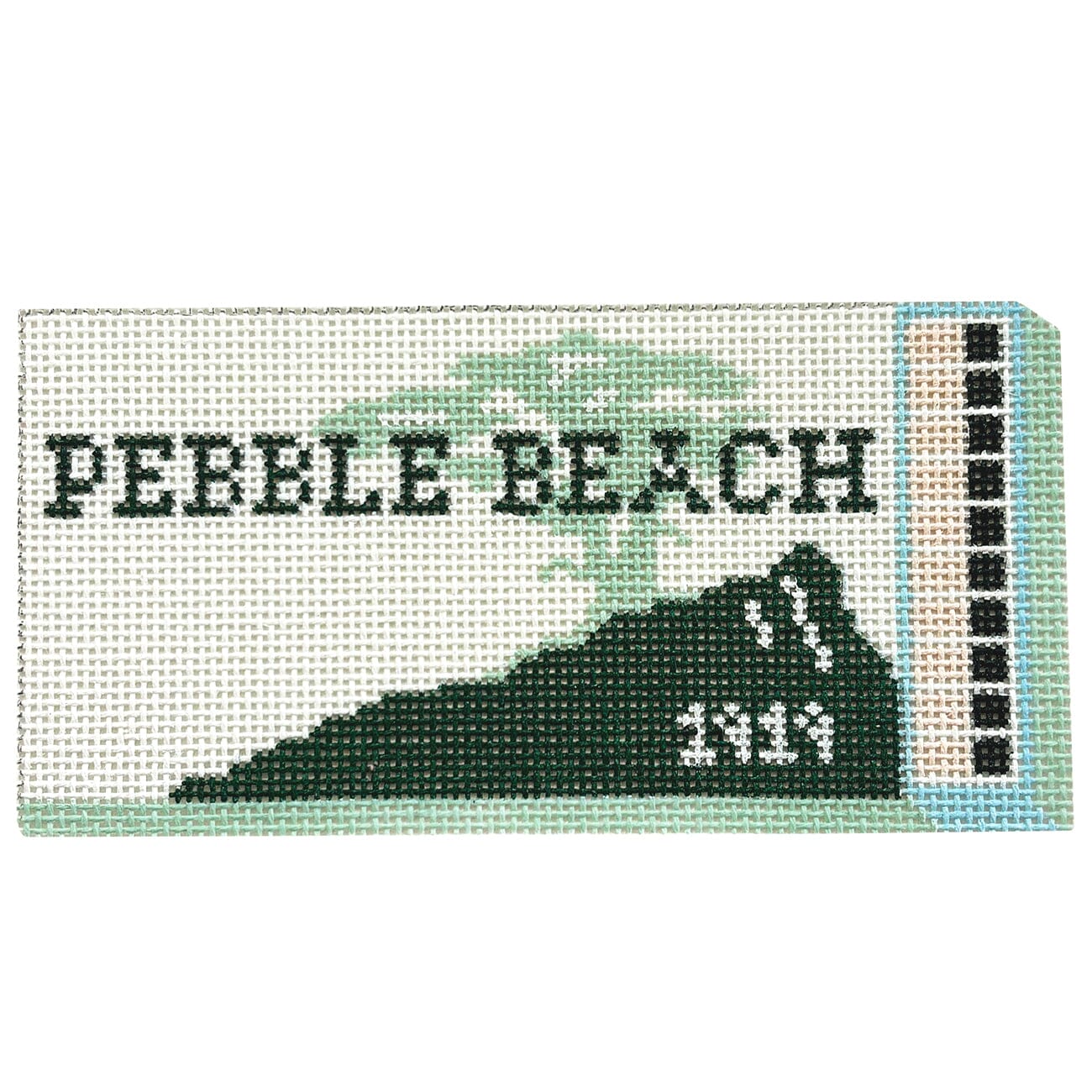 Pebble Beach Matchbox Ornament Painted Canvas Spruce Street Studio - 1
