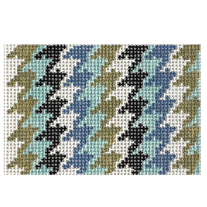 Petit Chien Mini Houndstooth Wallet Insert Painted Canvas Rachel Barri Designs - 1