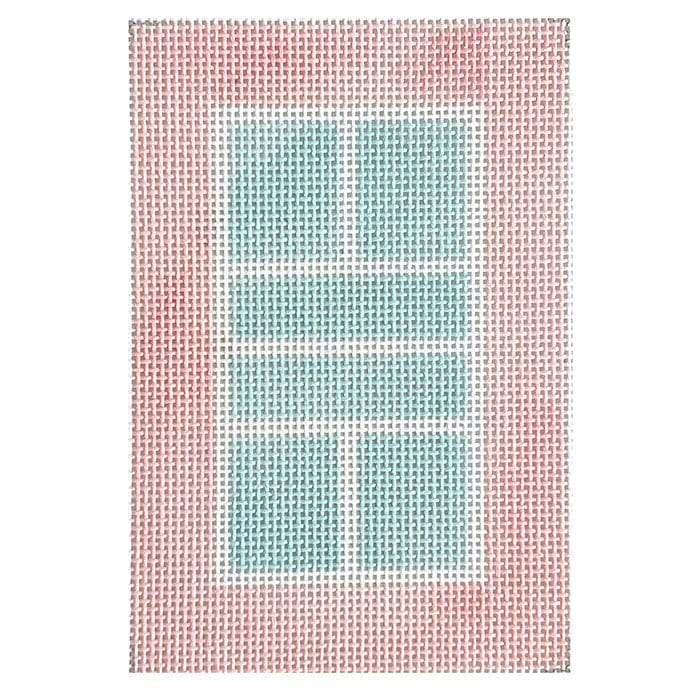 Pickleball Court Pink Mini Painted Canvas Atlantic Blue Canvas - 1