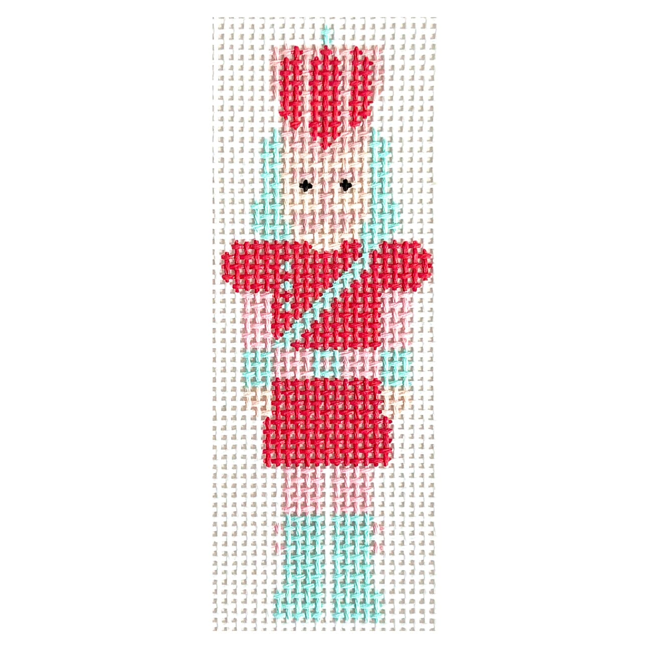 Pink and Green Nutcracker Painted Canvas Walker's Needlepoint - 1