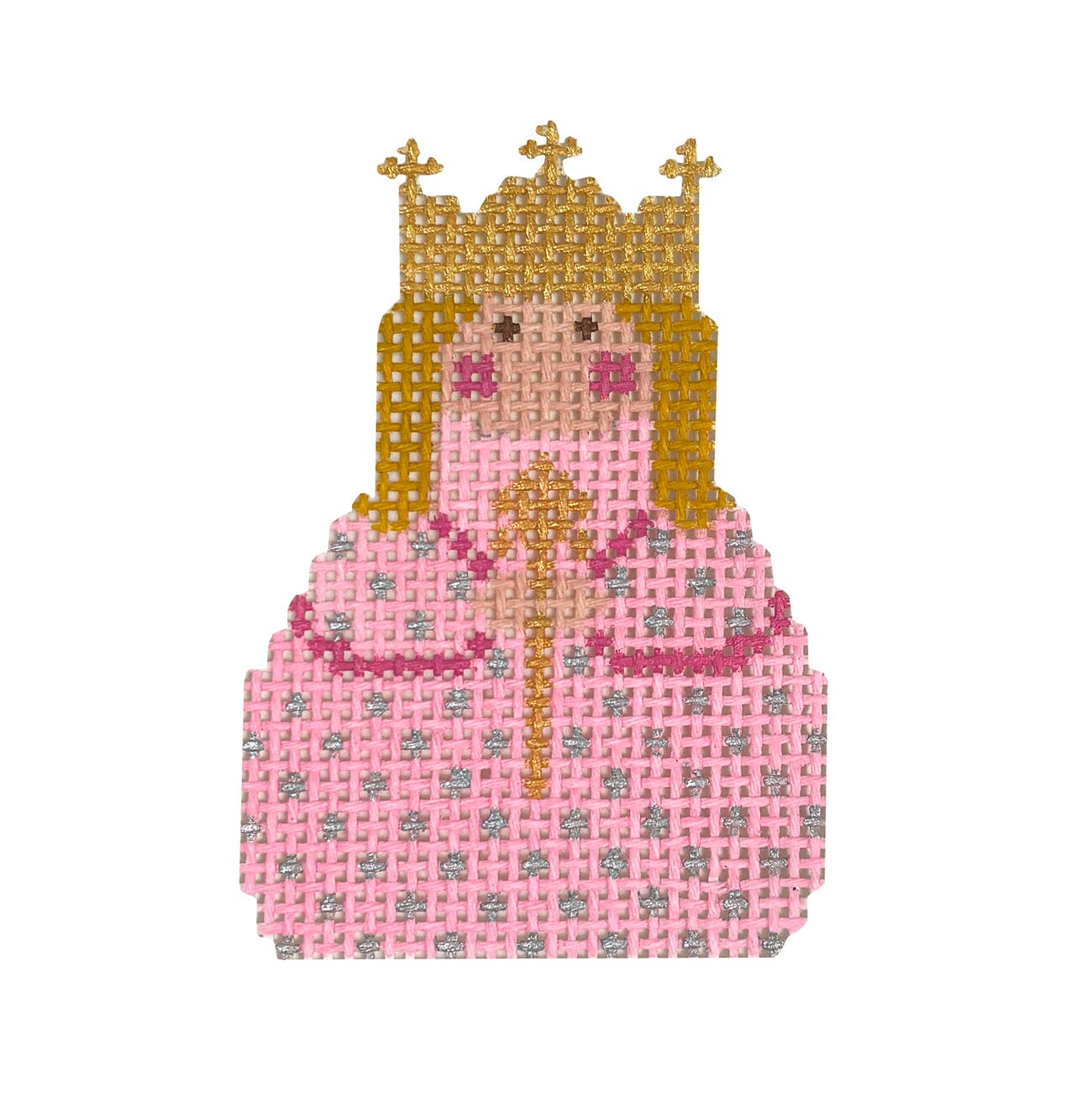 Pink Angel with Gold Crown Painted Canvas KCN Designers