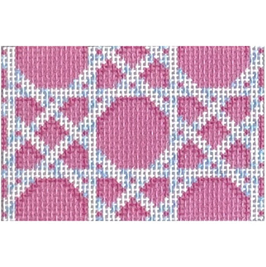 Pink Caning Small Insert Printed Canvas Two Sisters Needlepoint 