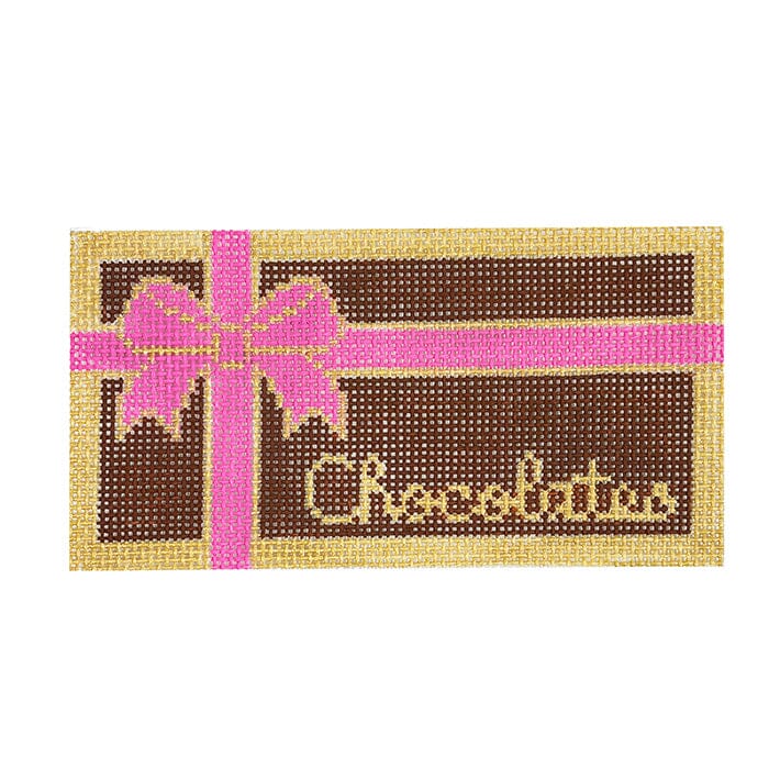 Pink Chocolate Box Present Painted Canvas Rachel Donley - 1