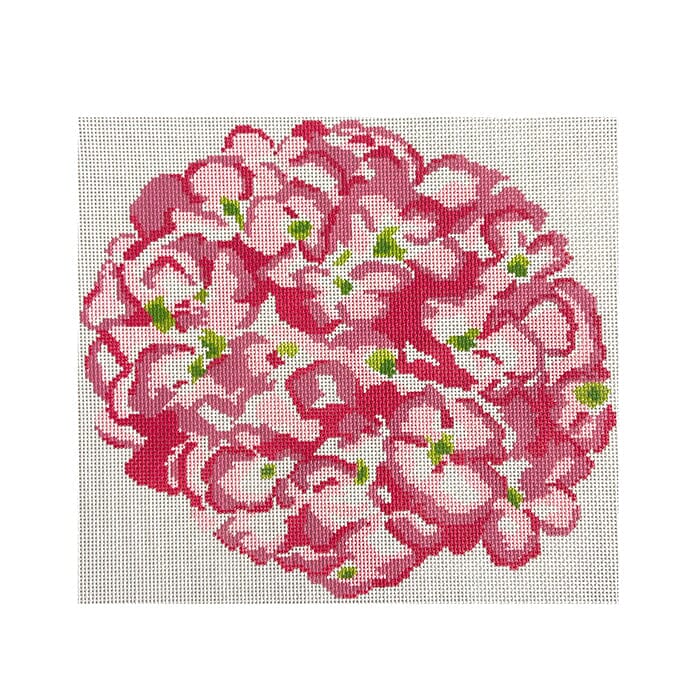 Pink Hydrangea Large Painted Canvas Initial K Studio