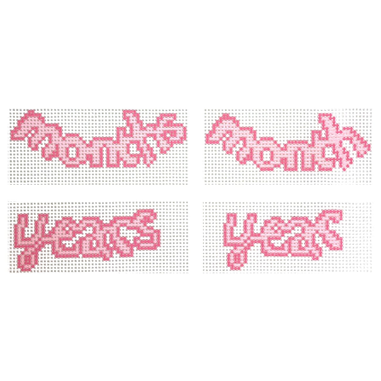 Pink Icing Milestone Set Painted Canvas KCN Designers - 1
