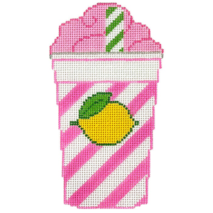 Pink Lemonade Cup Painted Canvas Rachel Donley