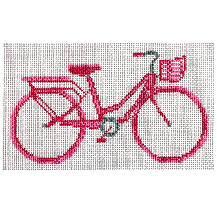 Pink Lilly Beach Bike Painted Canvas Froopy Designs - 1