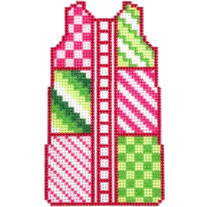 Pink Patch Shift Printed Canvas Two Sisters Needlepoint