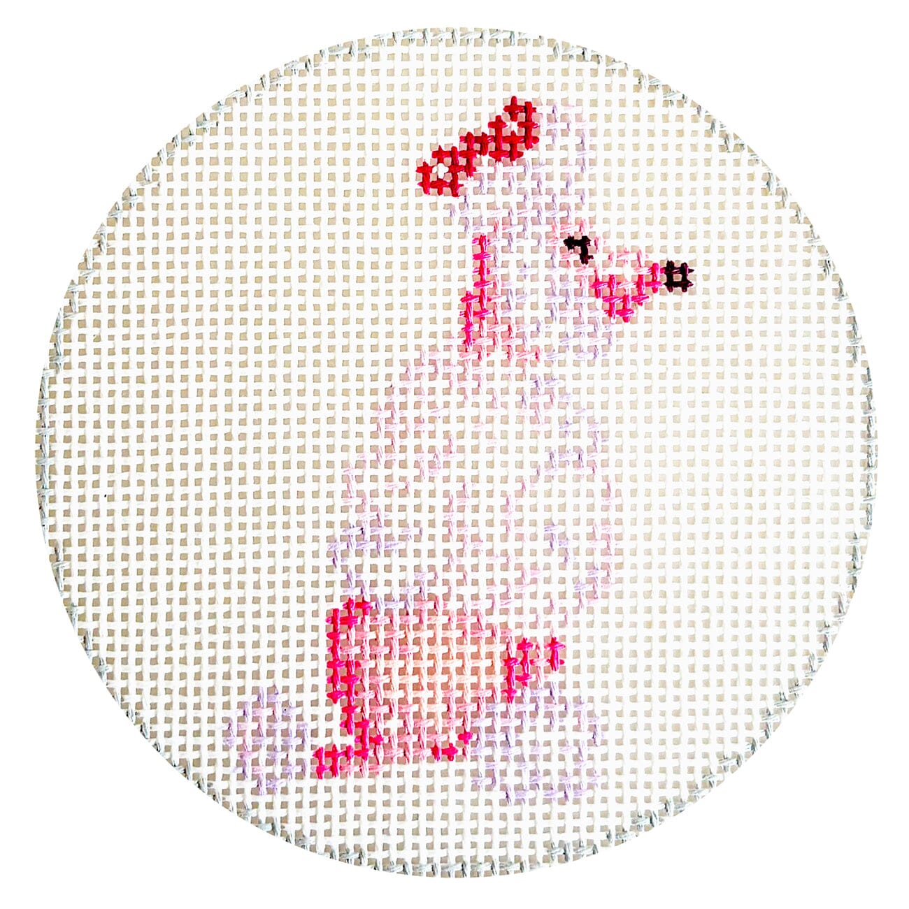 Pink Poodle Ornament Painted Canvas KCN Designers - 1