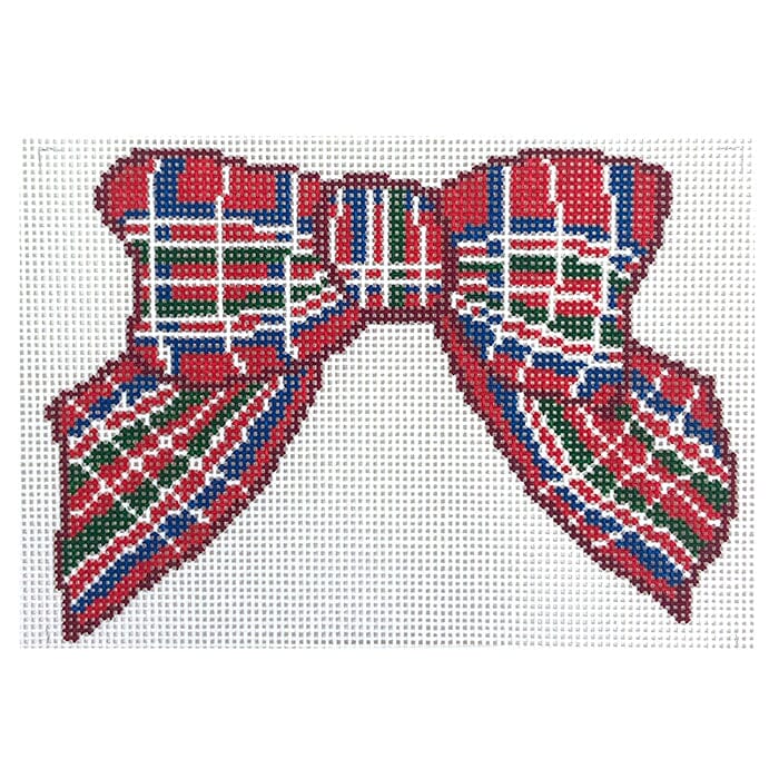 Plaid Bow Painted Canvas Morgan Julia Designs - 1