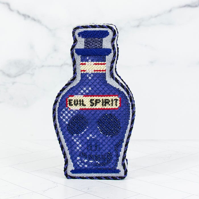 Poison Bottle   Evil Spirit with Stitch Guide Painted Canvas Kirk & Bradley