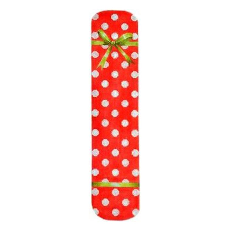 Polka Dot & Bow Eyeglasses Case Red Painted Canvas Kirk & Bradley - 1