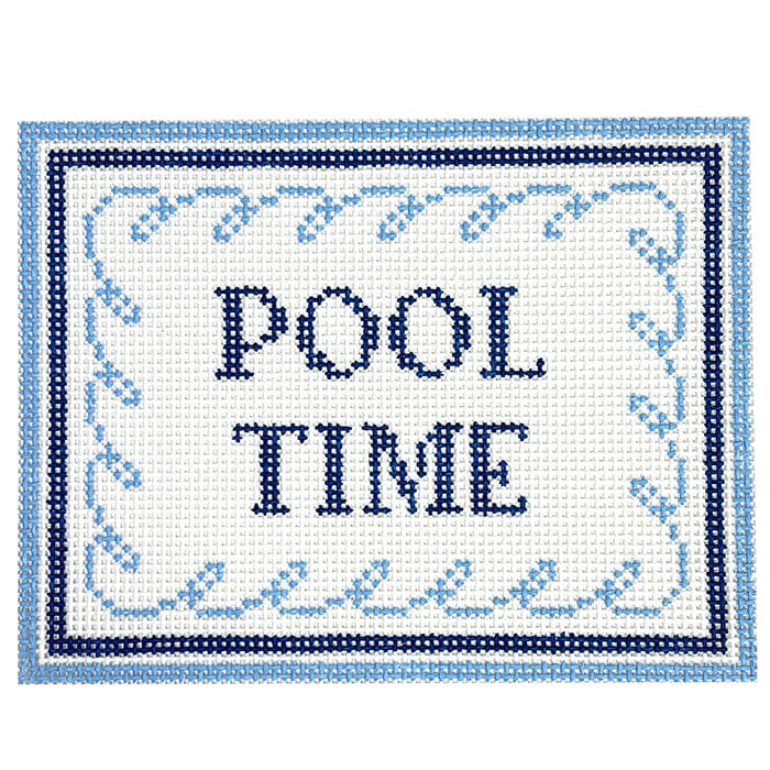 Pool Time Painted Canvas Goodpoint Needlepoint - 1