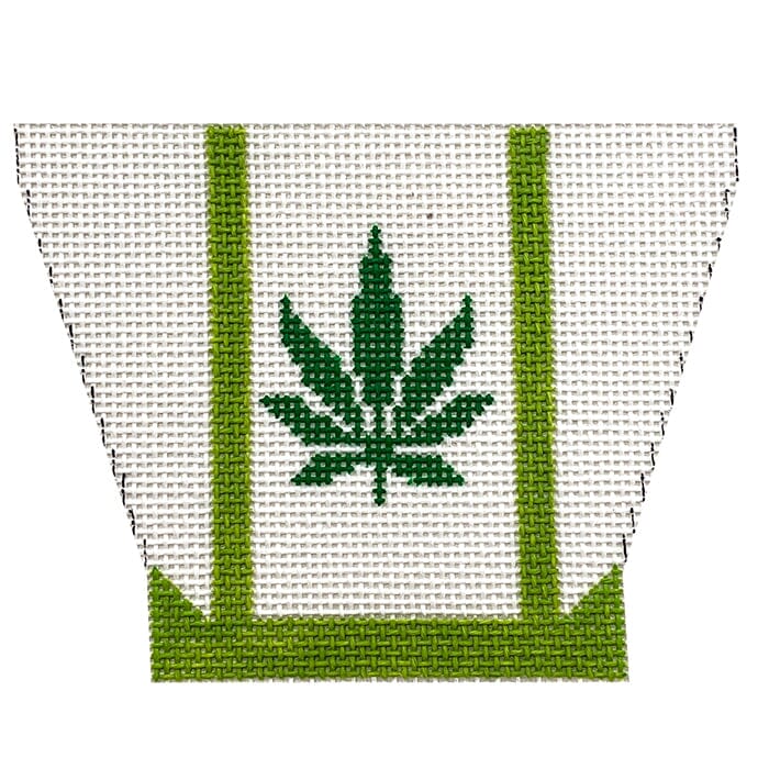 Pot Leaf Painted Canvas Vallerie Needlepoint Gallery - 1