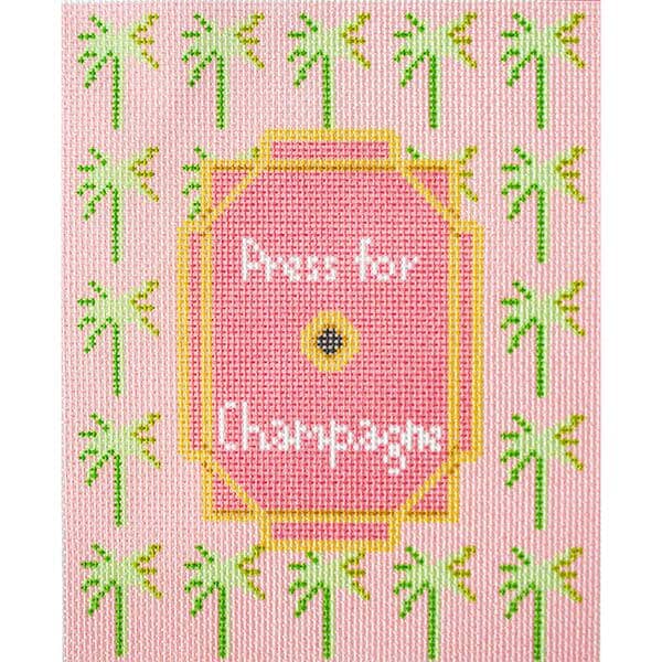 Press for Champagne Canvas with Stitch Guide Printed Canvas Needlepoint To Go - 1