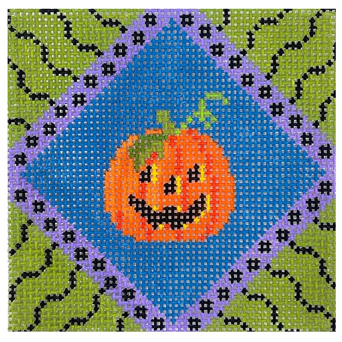 Pumpkin 3x3 Painted Canvas Susan Roberts Needlepoint Designs Inc. - 1