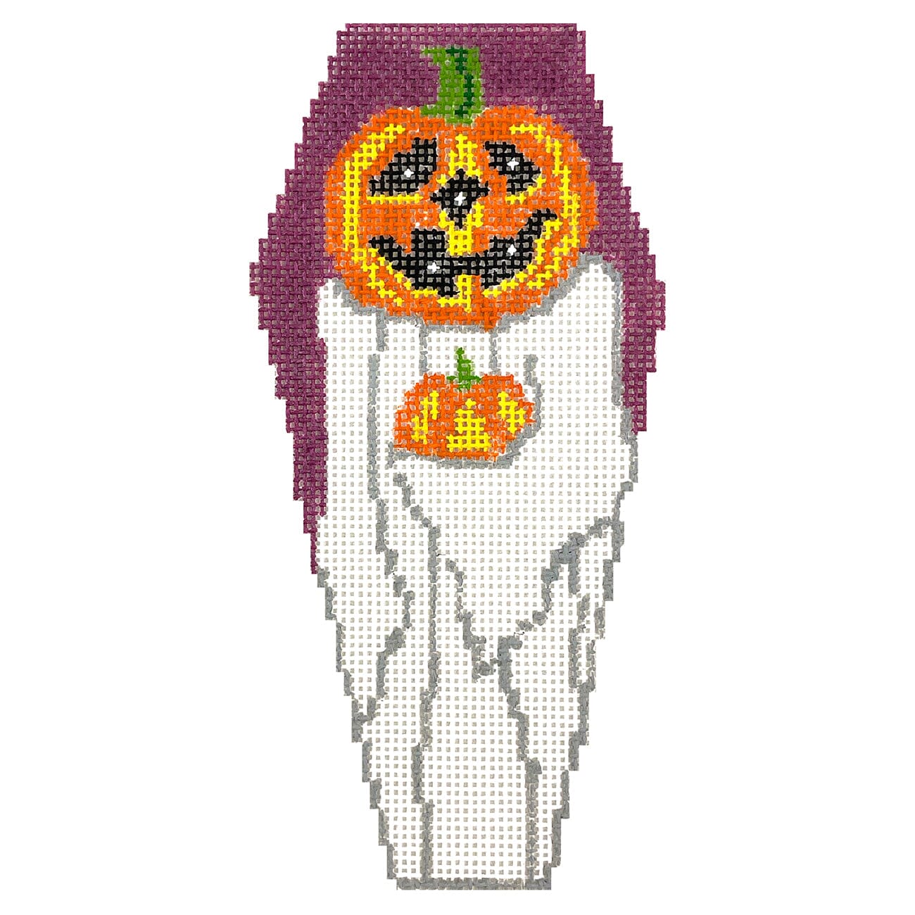 Pumpkin Head Coffin Ornament Painted Canvas Shelly Tribbey - 1