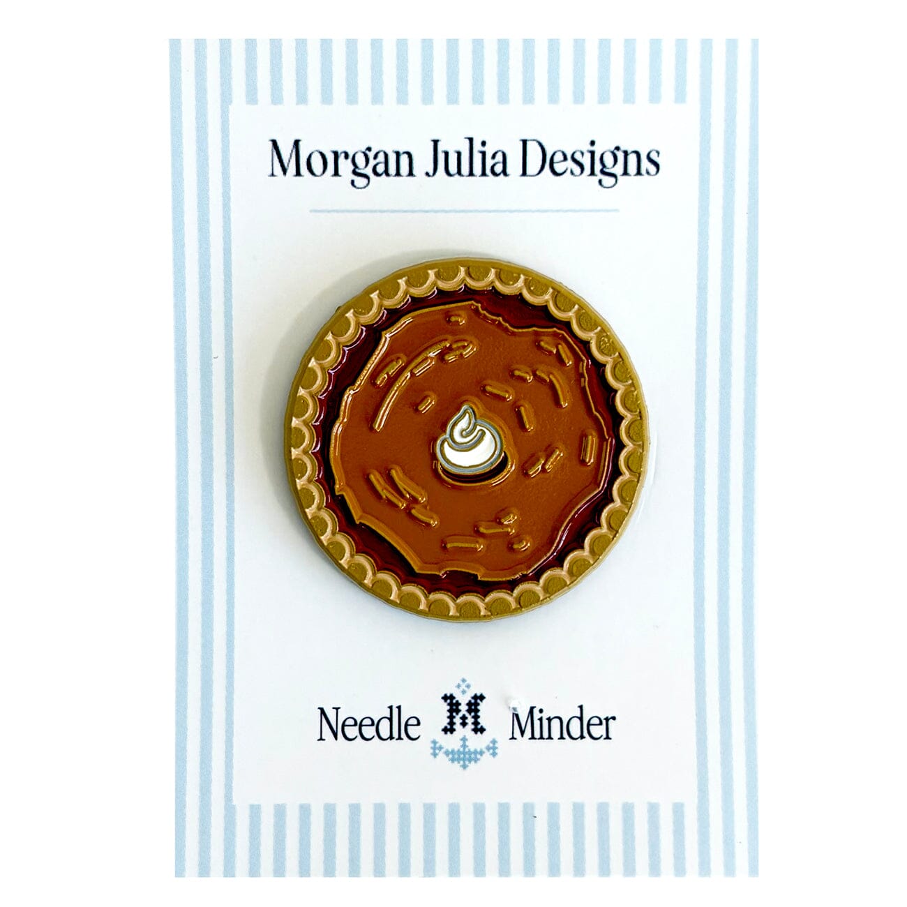 Pumpkin Pie Needleminder Painted Canvas Morgan Julia Designs - 1